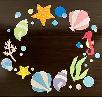 Amazon.co.jp: Summer Sea Seashell Coral Starfish July August